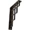 Ekena Millwork Diane Wrought Iron Bracket, (Single center brace), Antiqued Brass 1 1/2"W x 5 1/2"D x 8"H BKTM01X05X08SDIABS - alternate 1
